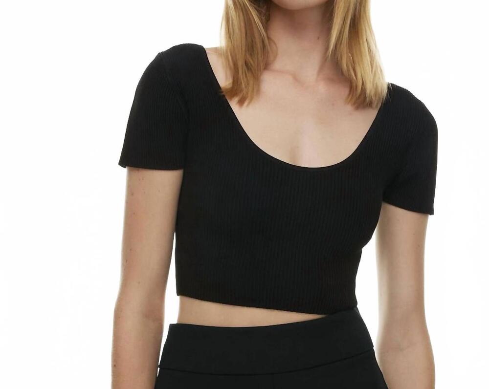 NEW BY TOGETHER seamless everyday crop top in black